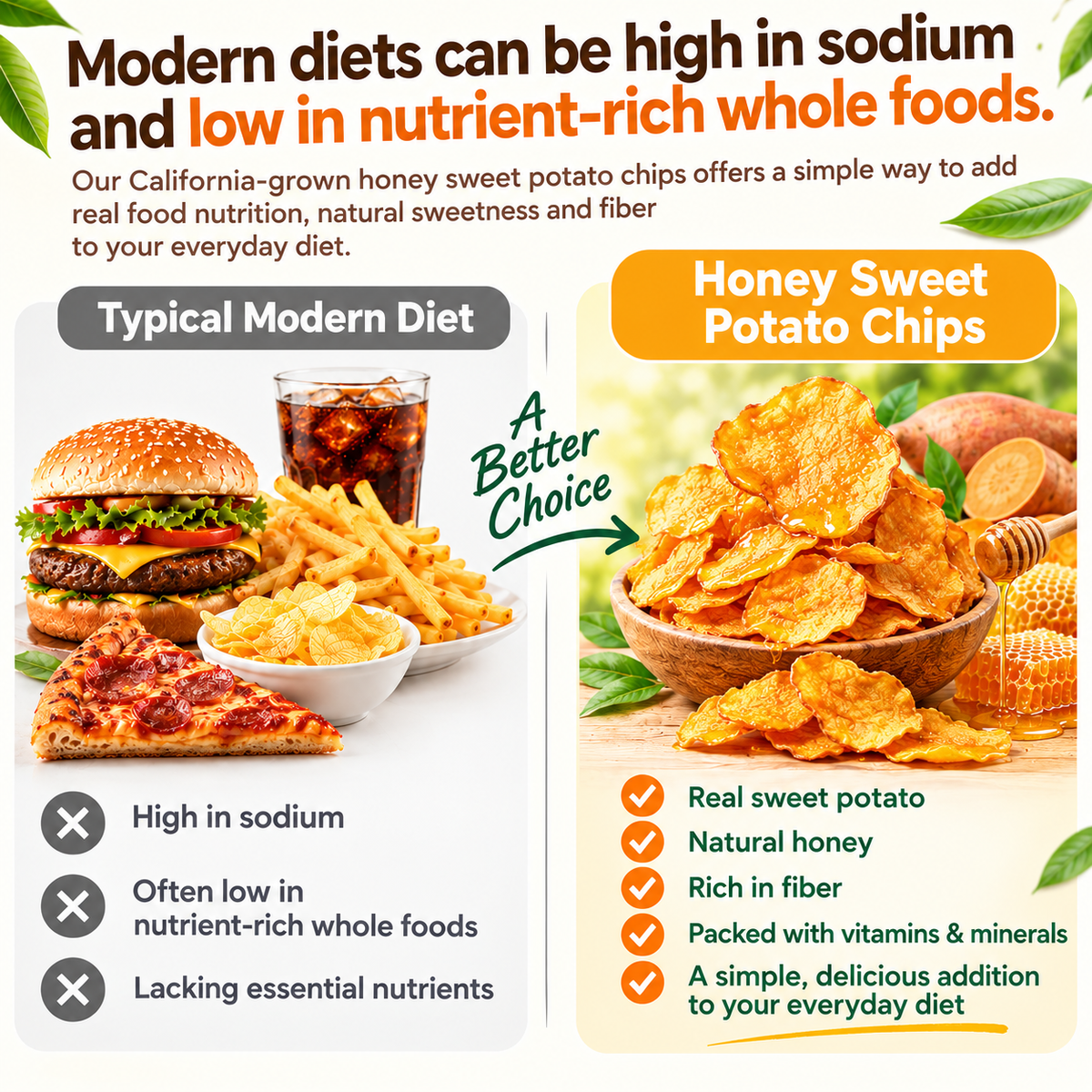 Golden Honey-Glazed Sweet Potato Chips – Slow-Baked, Non-GMO & Guilt-Free LGZ