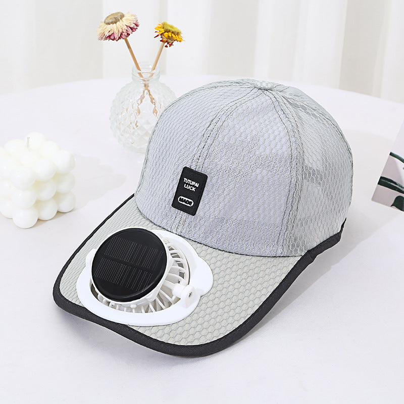 🌞Dual Fan Solar Powered Baseball Cap - Adjustable Speed, Breathable Mesh for Outdoor Sports-LT