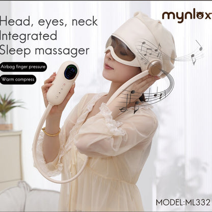 ⏰3-in-1 Head Eye Neck Massager with Heat, Electric Sleep Massager for Stress Relief-XXS