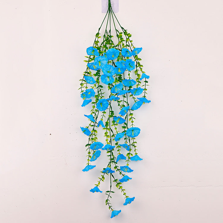 🌸 Lifelike Artificial Hanging Vines | Weatherproof Purple Trumpet Flowers for Year-Round Beauty-LT