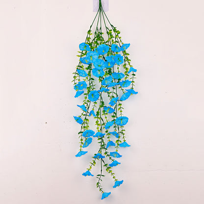 🌸 Lifelike Artificial Hanging Vines | Weatherproof Purple Trumpet Flowers for Year-Round Beauty-LT