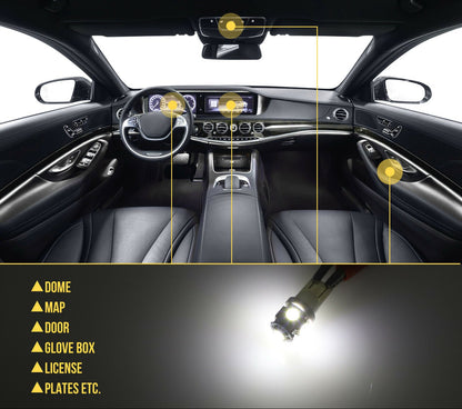 Ultimate 42-Piece Ultra-Bright Car LED Interior Upgrade Kit - Universal Compatibility Dome, Map & License Plate Lights-XXS