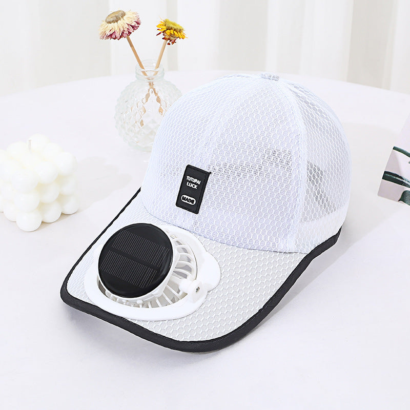 🌞Dual Fan Solar Powered Baseball Cap - Adjustable Speed, Breathable Mesh for Outdoor Sports-LT
