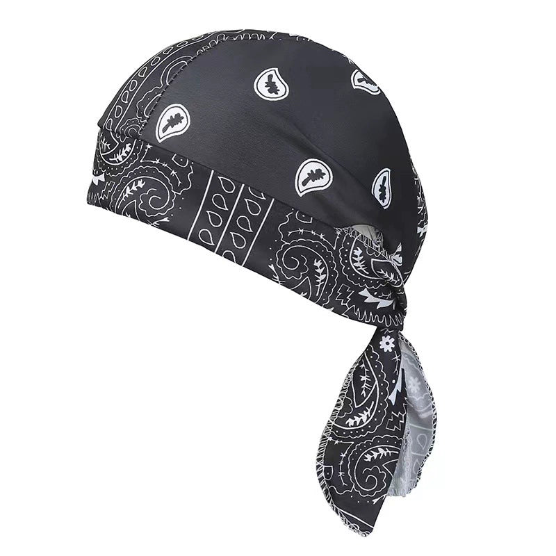 Paisley Cooling Skull Cap🚴‍♂️Breathable Motorcycle Helmet Liner🔥Elastic Durag Headwrap for Cycling, Running & Outdoor Sports-YOY
