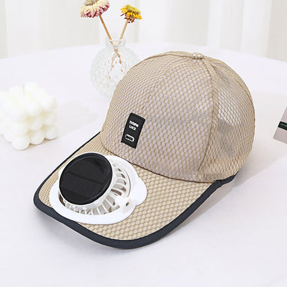 🌞Dual Fan Solar Powered Baseball Cap - Adjustable Speed, Breathable Mesh for Outdoor Sports-LT