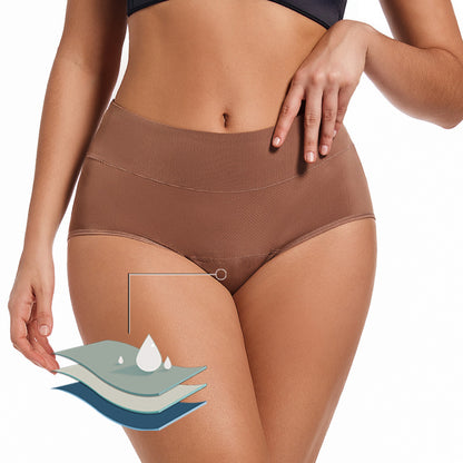 High Waist Period Underwear, Leakproof Absorbent Menstrual Panties, Breathable Tummy Control Briefs for Women-TTT