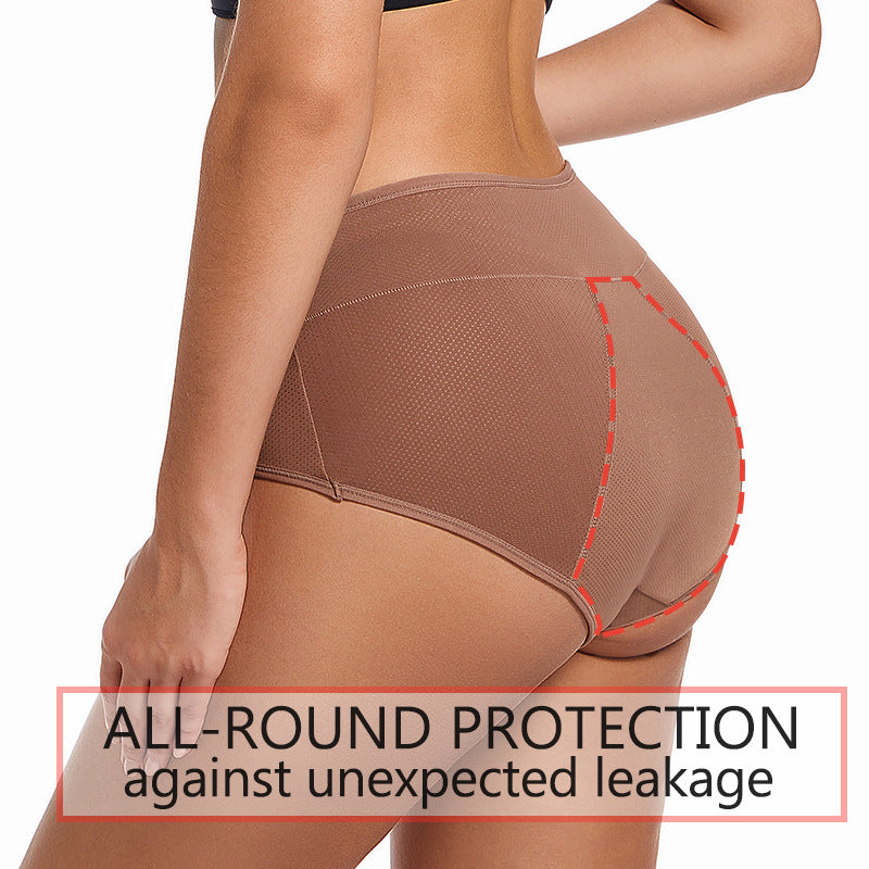 High Waist Period Underwear, Leakproof Absorbent Menstrual Panties, Breathable Tummy Control Briefs for Women-TTT