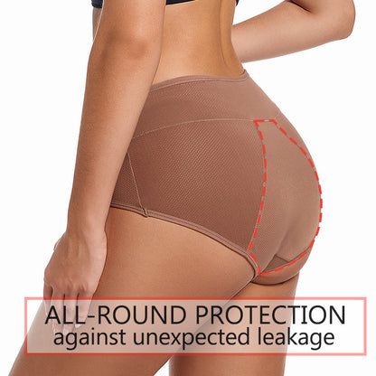 High Waist Period Underwear, Leakproof Absorbent Menstrual Panties, Breathable Tummy Control Briefs for Women-TTT
