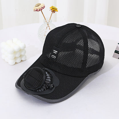 🌞Dual Fan Solar Powered Baseball Cap - Adjustable Speed, Breathable Mesh for Outdoor Sports-LT