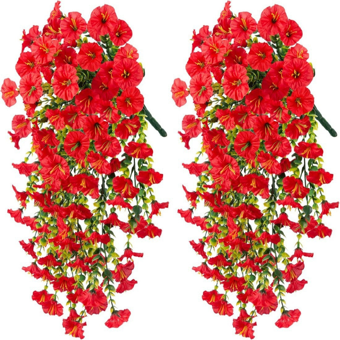 🌸 Lifelike Artificial Hanging Vines | Weatherproof Purple Trumpet Flowers for Year-Round Beauty-LT
