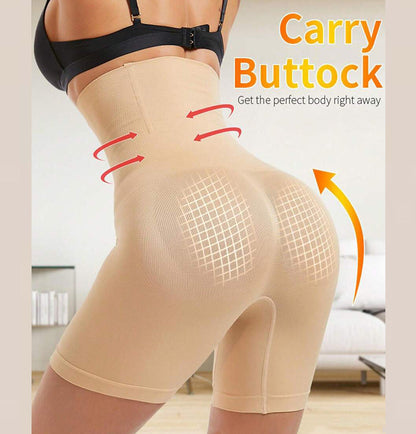 Shapellx Shapewear Sculpting Shorts for Women Seamless High Waisted Body Tummy Control Shaper Thigh Slimming Underwear-XXS
