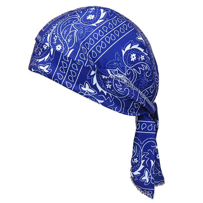 Paisley Cooling Skull Cap🚴‍♂️Breathable Motorcycle Helmet Liner🔥Elastic Durag Headwrap for Cycling, Running & Outdoor Sports-YOY