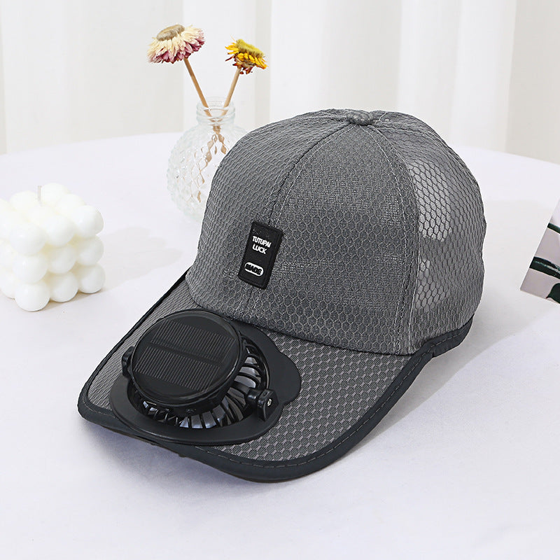 🌞Dual Fan Solar Powered Baseball Cap - Adjustable Speed, Breathable Mesh for Outdoor Sports-LT