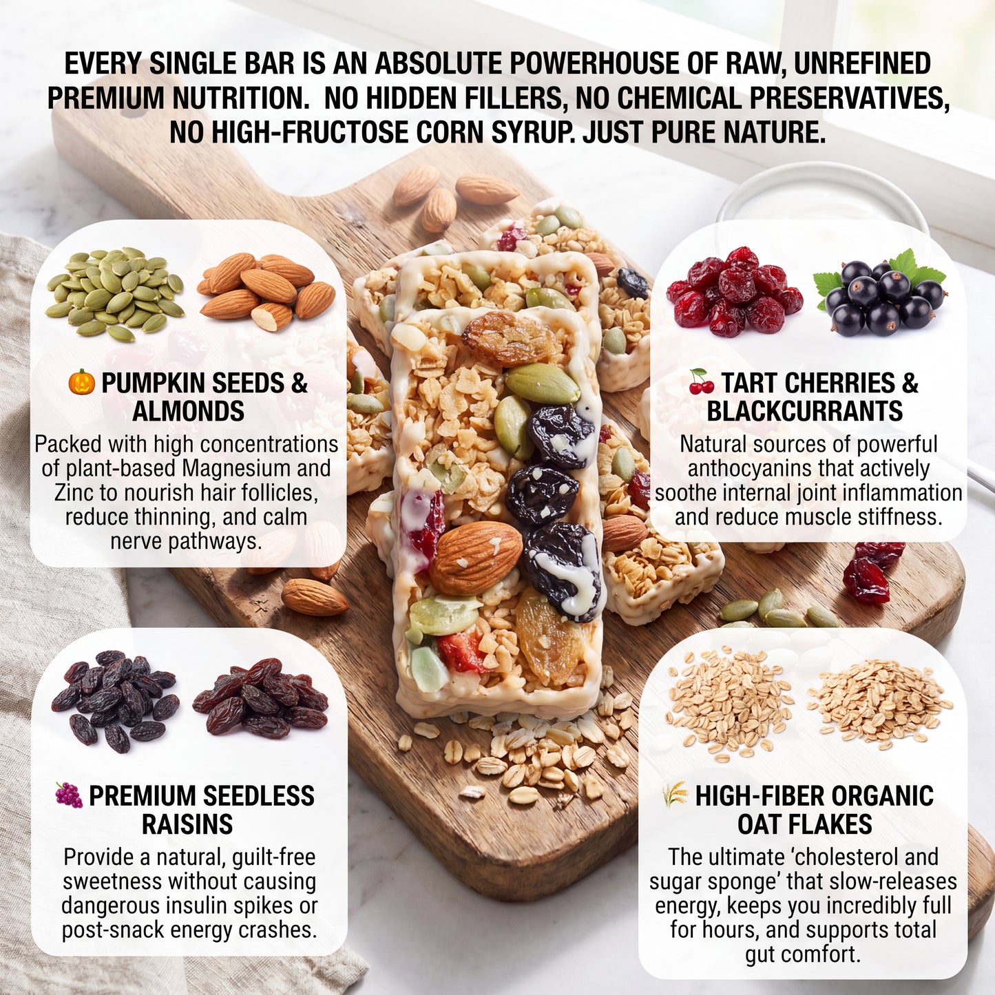 🌿The All-Natural, Sugar-Free Nutty Yogurt Oatmeal Bar: 📊A snack that keeps your health numbers in check🌰-XXS