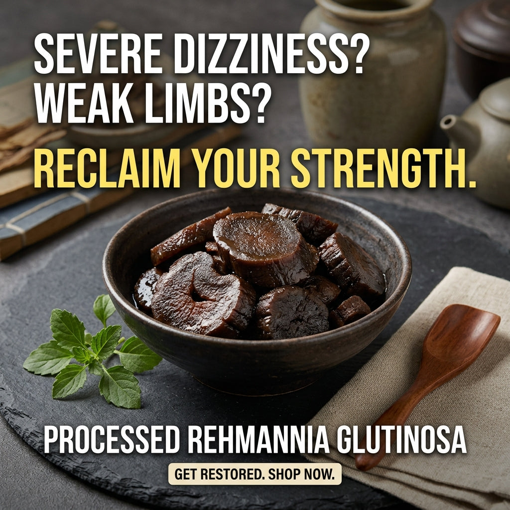 Premium Nine-Times Steamed & Sun-Dried Prepared Rehmannia Root, Household Essential-SUY