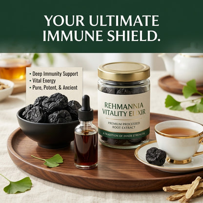 Premium Nine-Times Steamed & Sun-Dried Prepared Rehmannia Root, Household Essential-SUY