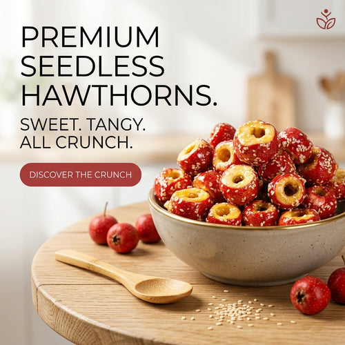 GutRest Freeze-Dried Sesame Candied Hollow Hawthorn Rings | Natural Digestive Snack, Eases Bloating & Gas, Boost Appetite, Relieve Dizziness & Improve Restless Sleep-SUY