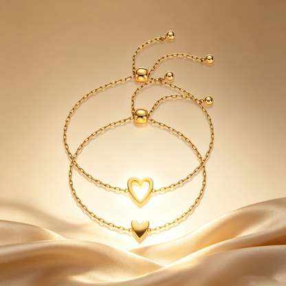 💫Luxury Gold Heart Bracelet for Women 💖Adjustable Elegant Chain Bracelet Fashion Jewelry-YOY