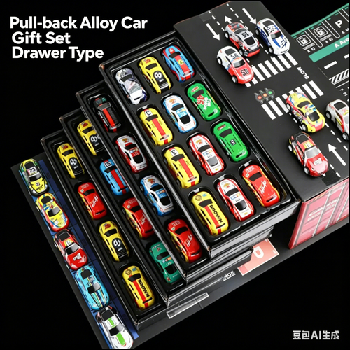 48PCS Mini Alloy Car Set with Container Storage Truck – Pull Back Racing Toys for Kids-YOY