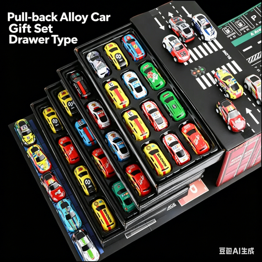 48PCS Mini Alloy Car Set with Container Storage Truck – Pull Back Racing Toys for Kids-YOY