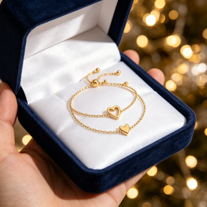 💫Luxury Gold Heart Bracelet for Women 💖Adjustable Elegant Chain Bracelet Fashion Jewelry-YOY
