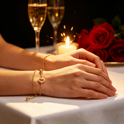 💫Luxury Gold Heart Bracelet for Women 💖Adjustable Elegant Chain Bracelet Fashion Jewelry-YOY