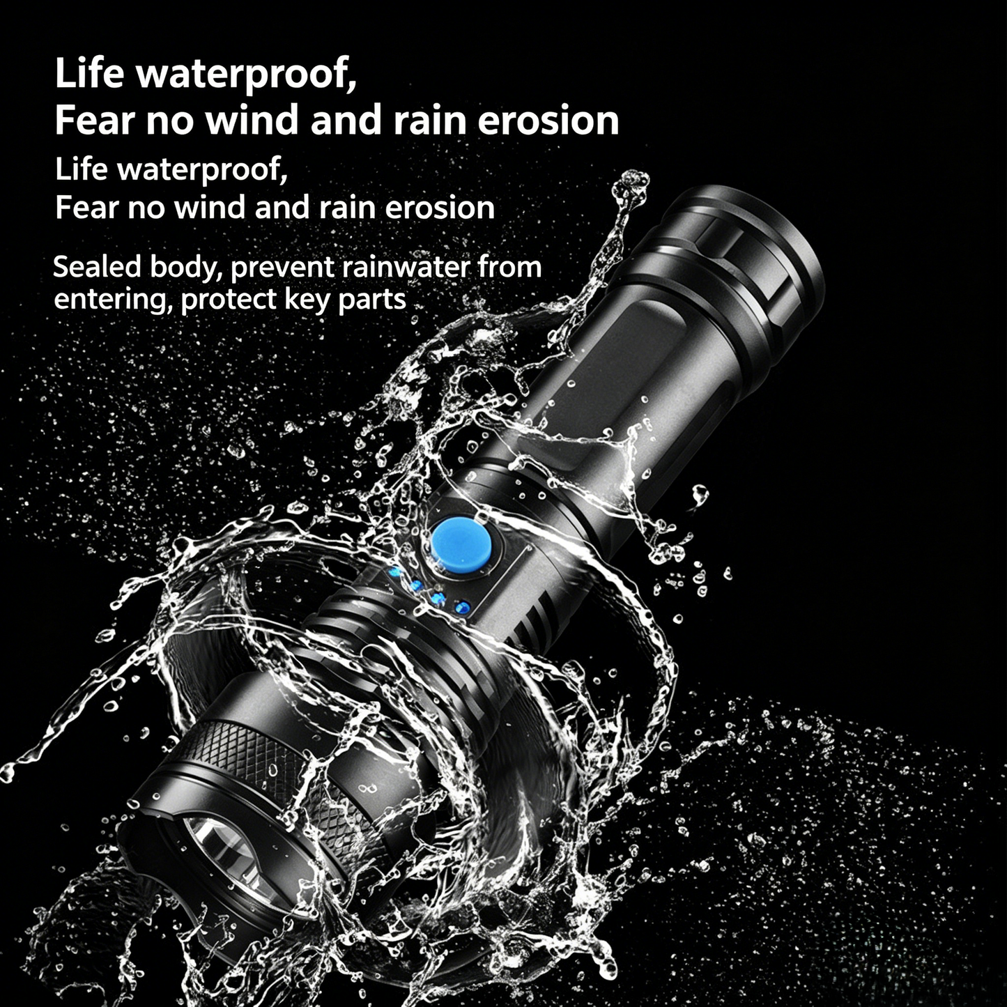 🔦Super Bright LED Flashlight – 🎣Rechargeable Waterproof Tactical Torch for Outdoor & Emergency Use-YOY