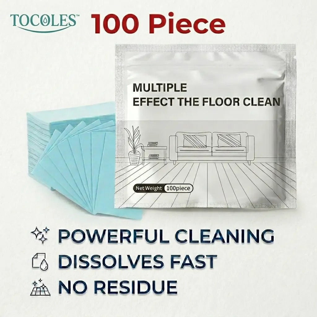 Premium Multi-Surface Floor Cleaning Tablets | 100-Pack Plant-Based Quick Dissolving Eco-Mop Tablets 🧼✨ LGZ