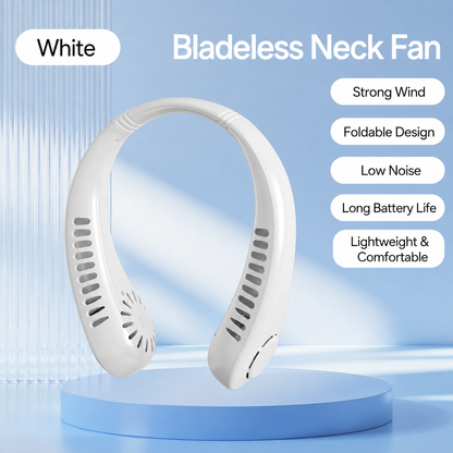 ❄️BreezeBud Bladeless Neck Fan | Hands-Free, No Hair-Tangle, USB Rechargeable Cooler for Summer Adventures & Everyday Life-WBJ