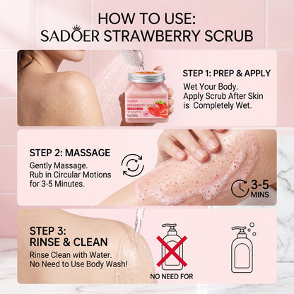 ⚠️Please take good care of your skin! ✅This 17.64 oz gentle exfoliating scrub is suitable for all skin types.🎁-XXS