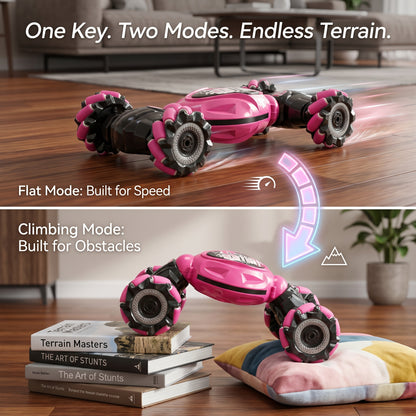 🚗Twist & Turn Gesture RC Car - No More Boring Toys! Dual Control Mode, All-Terrain Drift Stunt Car with Auto Demo & LED Light Show-AUX