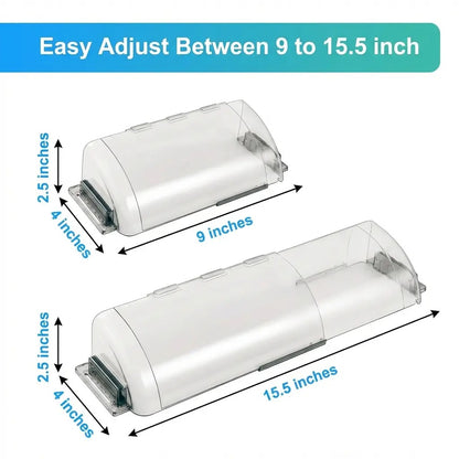 Premium Adjustable Magnetic Air Deflector | Clear Heat & AC Vent Cover (Fits 8.5" - 15") LGZ