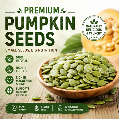 😋Premium Hulled Pumpkin Seeds -💪Natural Healthy Green Snack.-YOY