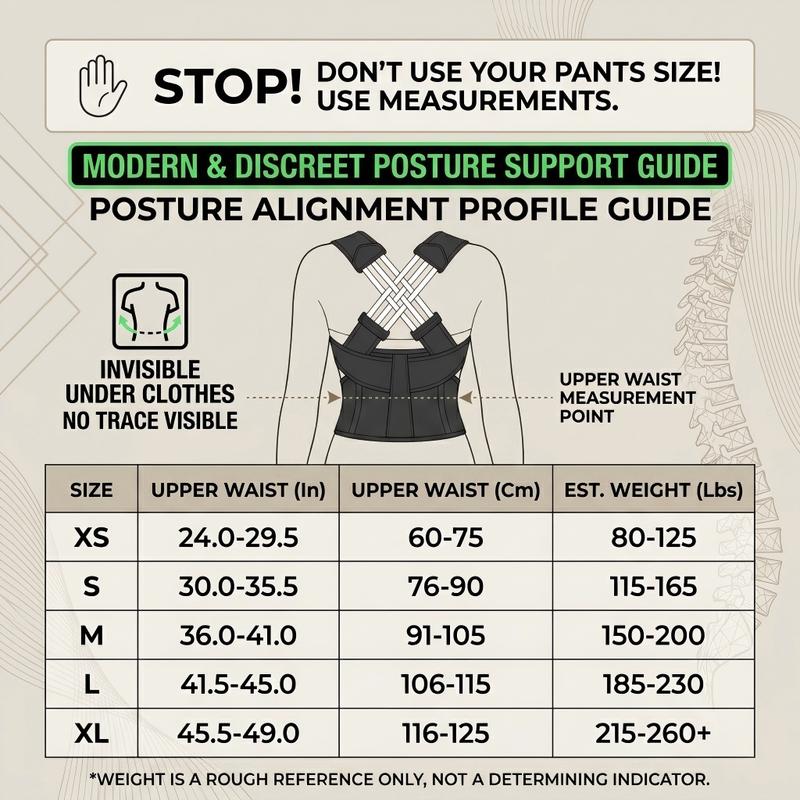 Back & Waist Support Posture Corrector - Invisible Under Clothes for Daily Use-TTT