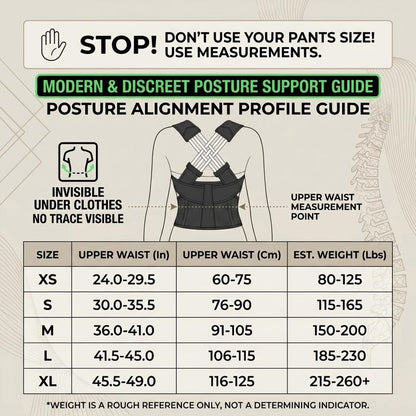 Back & Waist Support Posture Corrector - Invisible Under Clothes for Daily Use-TTT
