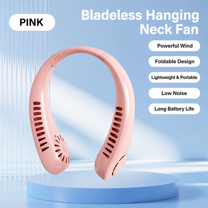 ❄️BreezeBud Bladeless Neck Fan | Hands-Free, No Hair-Tangle, USB Rechargeable Cooler for Summer Adventures & Everyday Life-WBJ