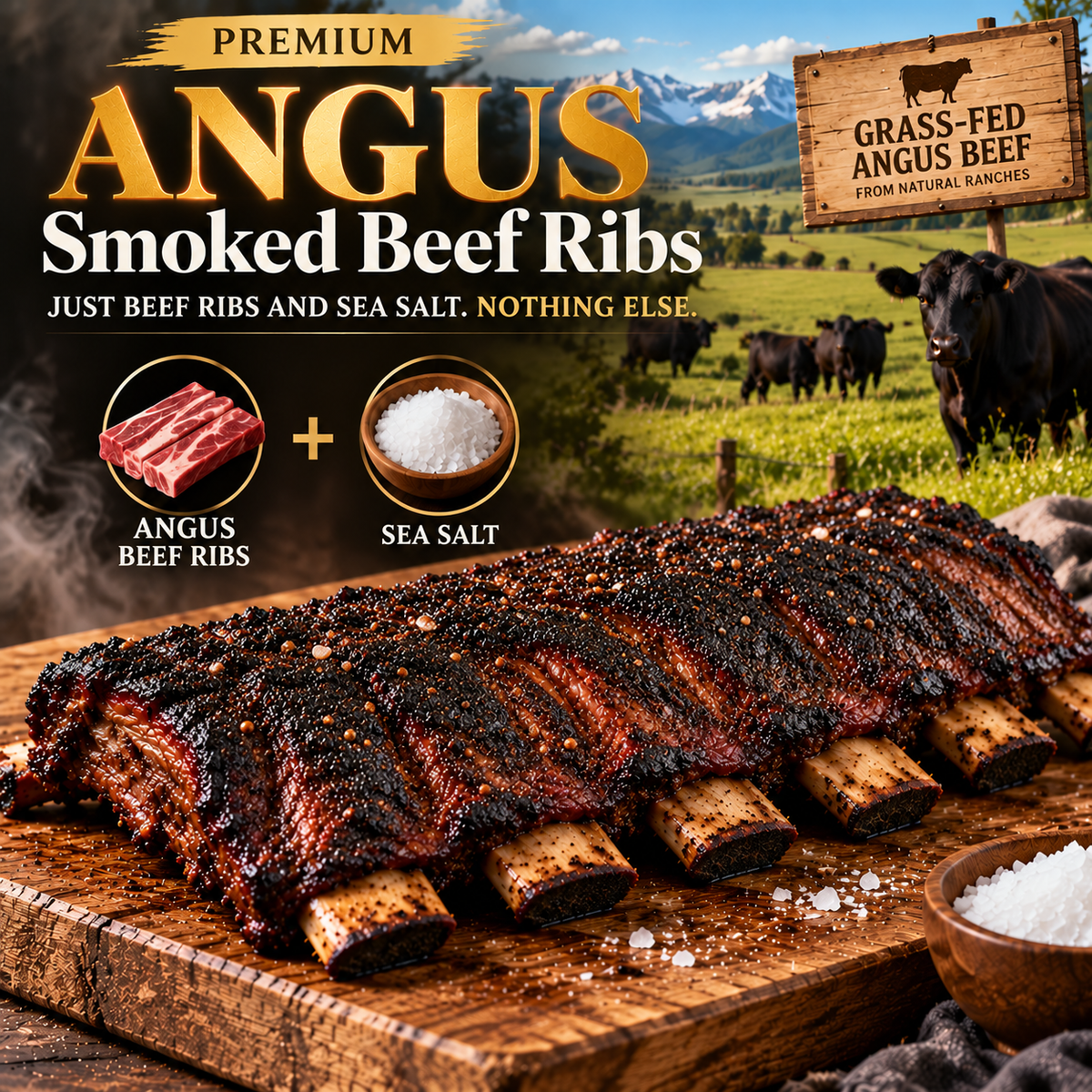 100% premium natural pasture grass-fed Angus beef ribs-Hotitem – martggoo