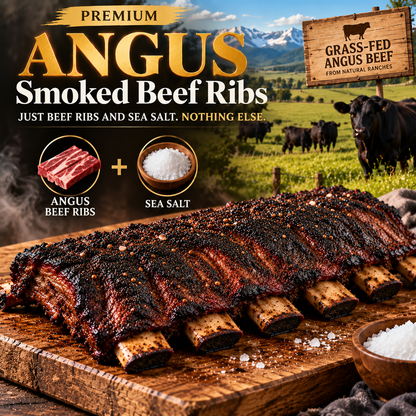 100% premium natural pasture grass-fed Angus beef ribs-Hotitem