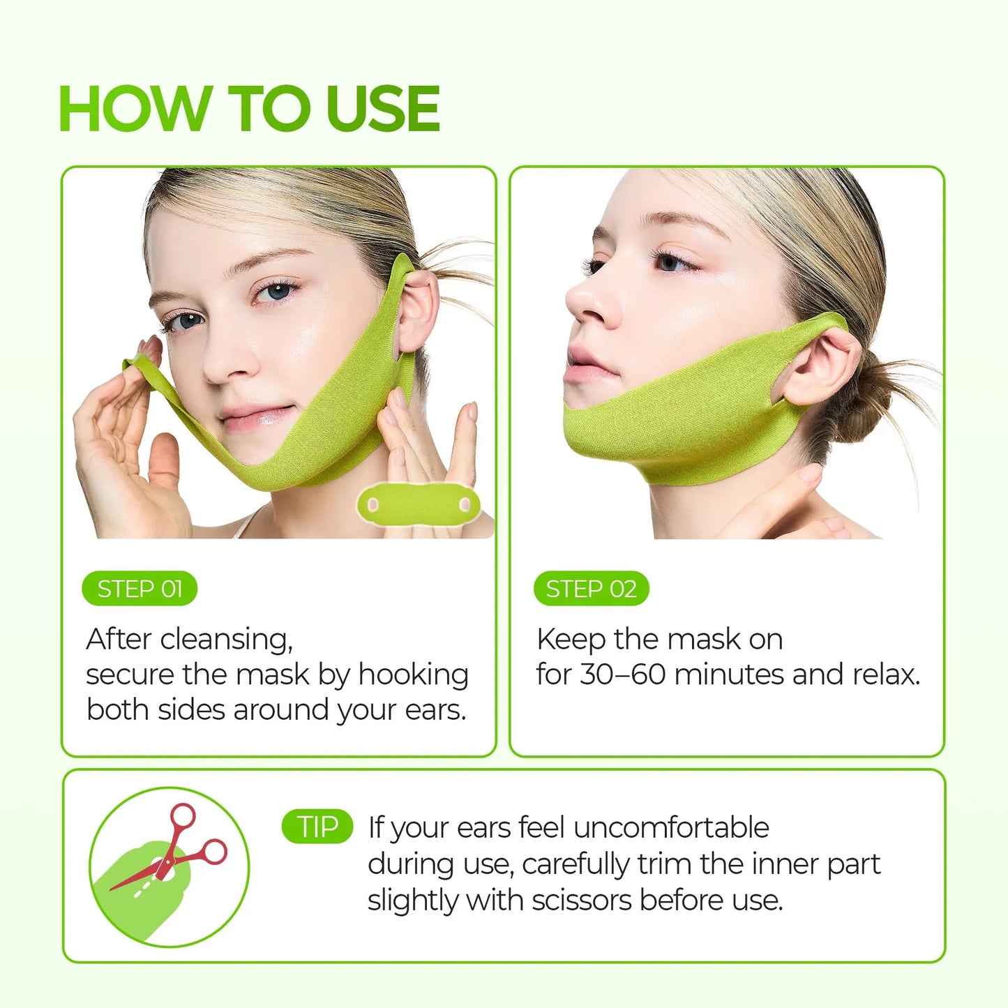 V-Lifting Face Slimming Band, Jawline Shaping Mask for Double Chin, Reusable Elastic Lifting Band for Facial Contouring-TTT