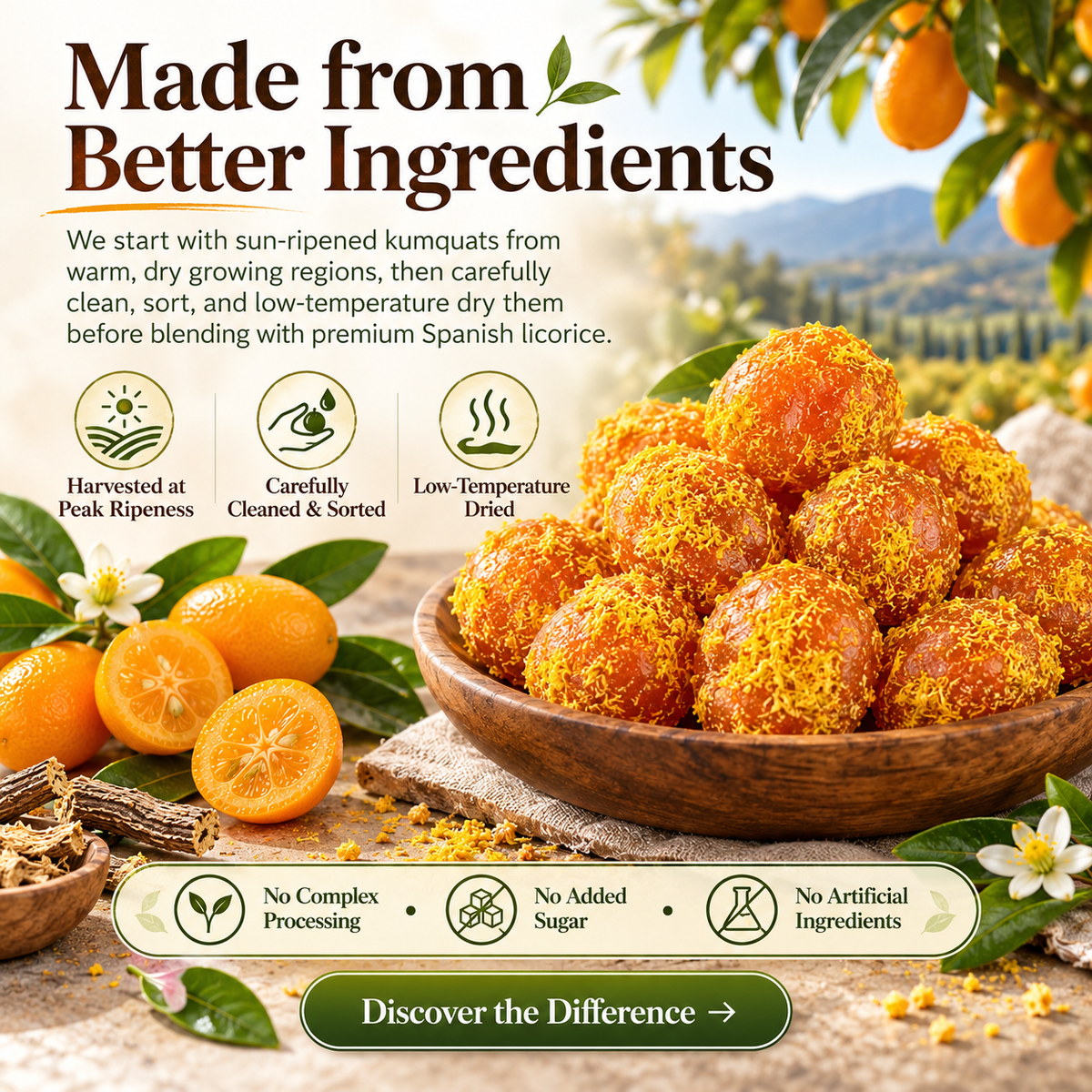 Natural Licorice Kumquats | Naturally Crafted with Real Fruit & Premium Ingredients-Hotitem