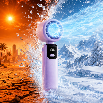 ⚡️ Say goodbye to summer sweat! 16°C Ice-Cooling Turbo Fan is now on FLASH SALE! Handheld, desktop, or neckwear—stay chilling anywhere. 🛒-QZZ