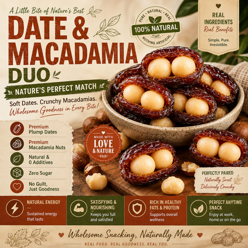 Premium Dates Stuffed with Macadamia Nuts-So delicious you can't stop eating-NEX