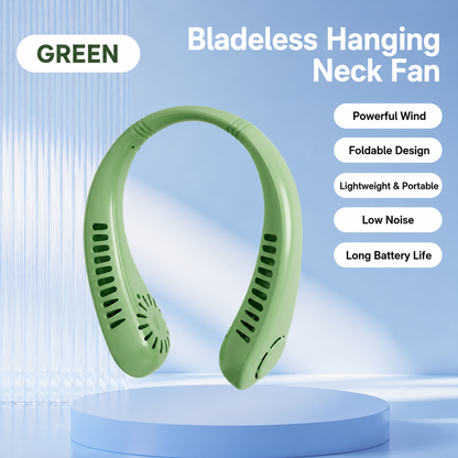 ❄️BreezeBud Bladeless Neck Fan | Hands-Free, No Hair-Tangle, USB Rechargeable Cooler for Summer Adventures & Everyday Life-WBJ