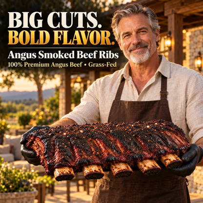 100% premium natural pasture grass-fed Angus beef ribs-Hotitem