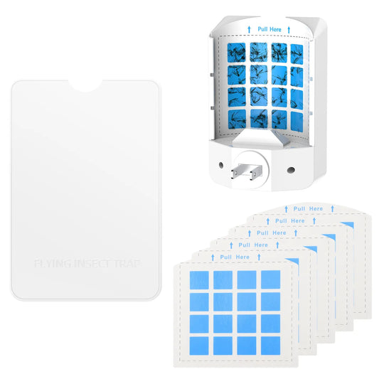 Premium Plug-In Flying Insect Trap | UV Light Bug Catcher + 5 Sticky Refills 🪰💡 LGZ