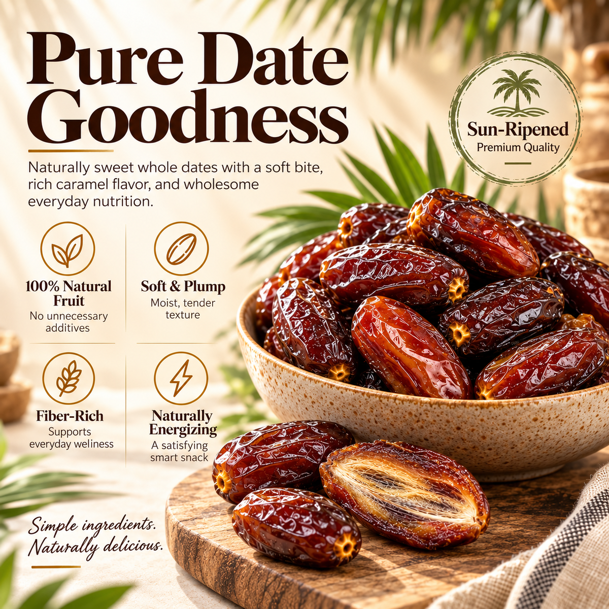 Premium Natural Dates—Soft Chewy & Irresistibly tasty-Hotitem