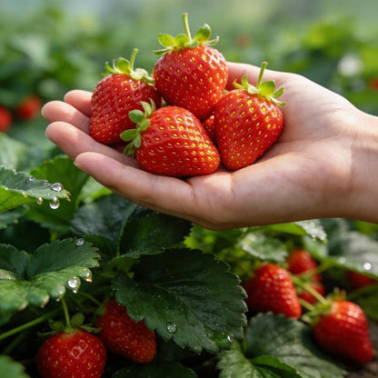 🍓Four Seasons Cream Strawberry Seeds🌱Sweet & Juicy | Easy Grow for Pots & Garden | High Yield Strawberry Seeds-YOY