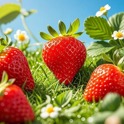 🍓Four Seasons Cream Strawberry Seeds🌱Sweet & Juicy | Easy Grow for Pots & Garden | High Yield Strawberry Seeds-YOY
