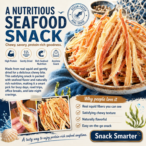 Premium Dried Squid Strips – Protein-Rich, Chewy & Savory Seafood Snack-NEX
