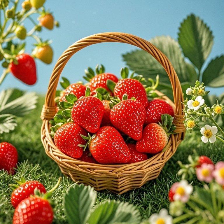 🍓Four Seasons Cream Strawberry Seeds🌱Sweet & Juicy | Easy Grow for Pots & Garden | High Yield Strawberry Seeds-YOY